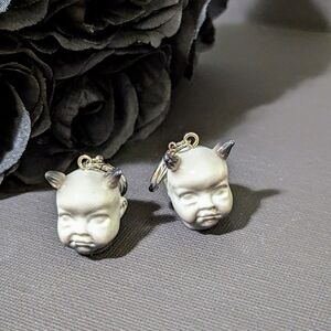 Spooky Doll Head Earrings